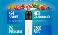 Eco Vape和Aspire联合在英国推出首款3500口一次性产品